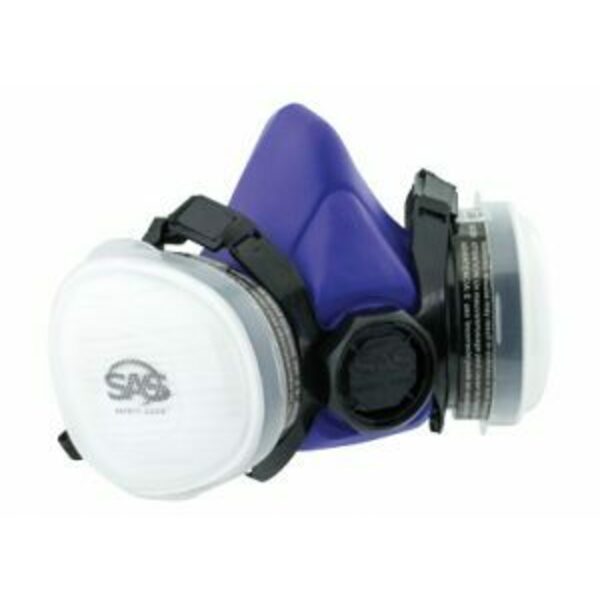 Sas Safety Corp Bandit Series Disposable Half Mask Respirator, L Mask, N95 Filter Class, Dual Cartridge 8661-93